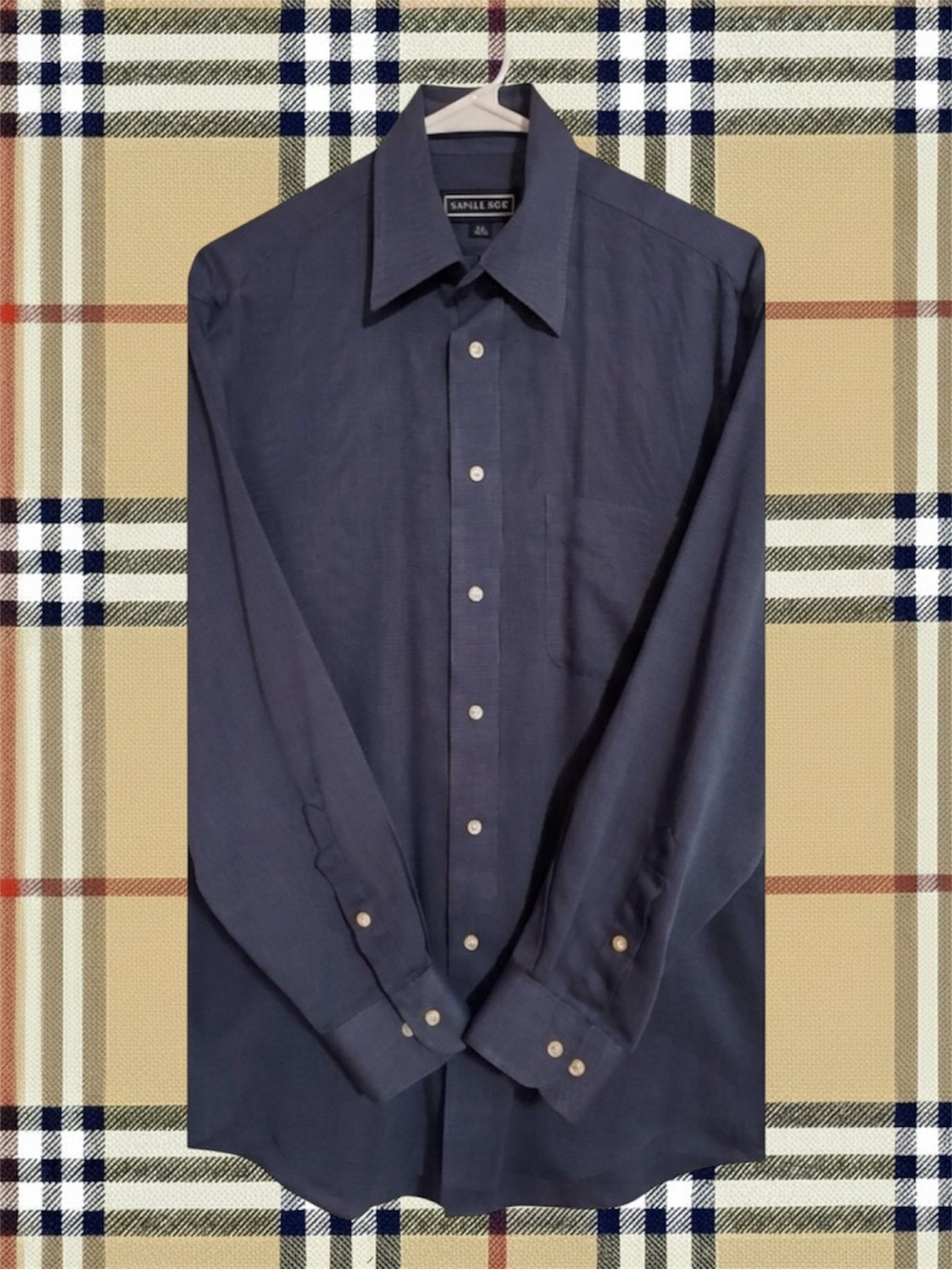 Seville Row Wrinkle Free Broadcloth Preppy Coastal Quiet Luxury Shirt 15.5 32/33